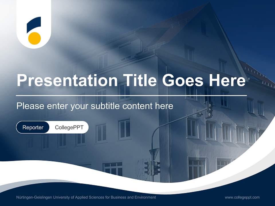 Nürtingen-Geislingen University of Applied Sciences for Business and Environment Lecture Sharing and Networking Event PPT Template4:3 ratio PPT effect preview image4