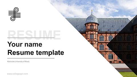 Karlsruhe University of Music Resume PPT Template