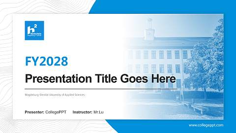 Magdeburg-Stendal University of Applied Sciences Academic Presentation/Research Findings Report PPT Template