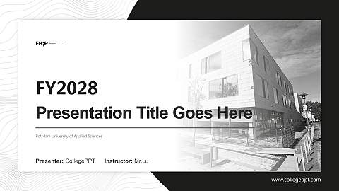 Potsdam University of Applied Sciences Academic Presentation/Research Findings Report PPT Template