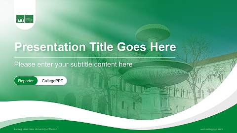 Ludwig Maximilian University of Munich Lecture Sharing and Networking Event PPT Template