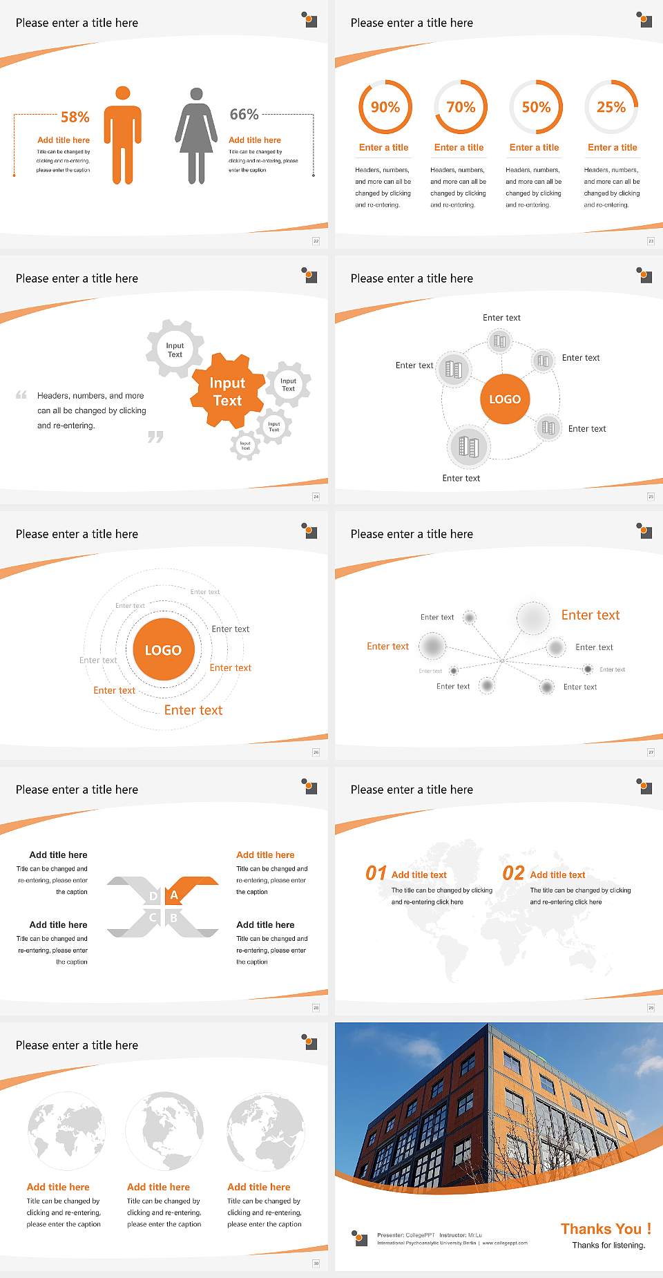 International Psychoanalytic University Berlin Course/Courseware Creation PPT Template4:3 ratio PPT effect preview image4