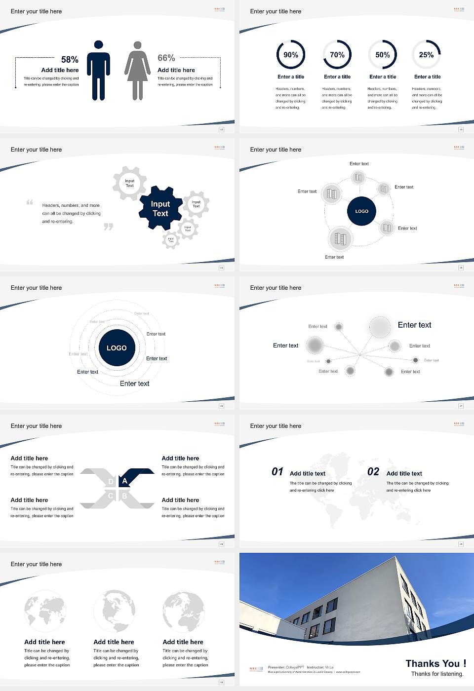 Municipal University of Administration in Lower Saxony Course/Courseware Creation PPT Template16:9 ratio PPT effect preview image4