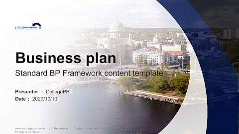HSD University of Applied Sciences Döpfer – Potsdam campus Competition/Entrepreneurship Contest PPT Template