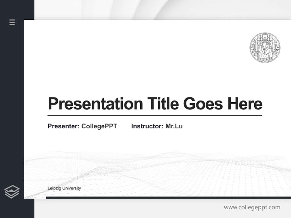 Leipzig University Thesis Proposal/Graduation Defense PPT Template4:3 ratio PPT effect preview image5