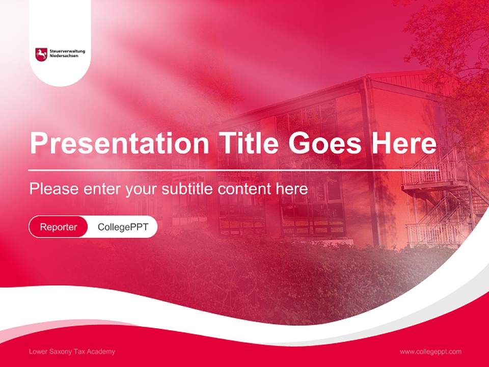 Lower Saxony Tax Academy Lecture Sharing and Networking Event PPT Template4:3 ratio PPT effect preview image4