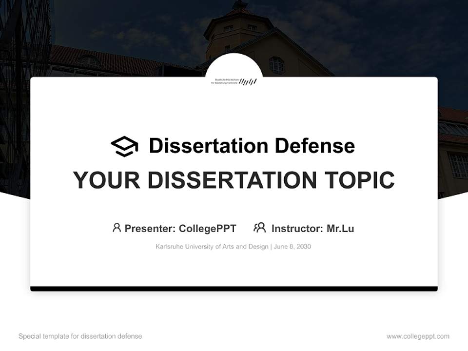 Karlsruhe University of Arts and Design Graduation Thesis Defense PPT Template4:3 ratio PPT effect preview image7