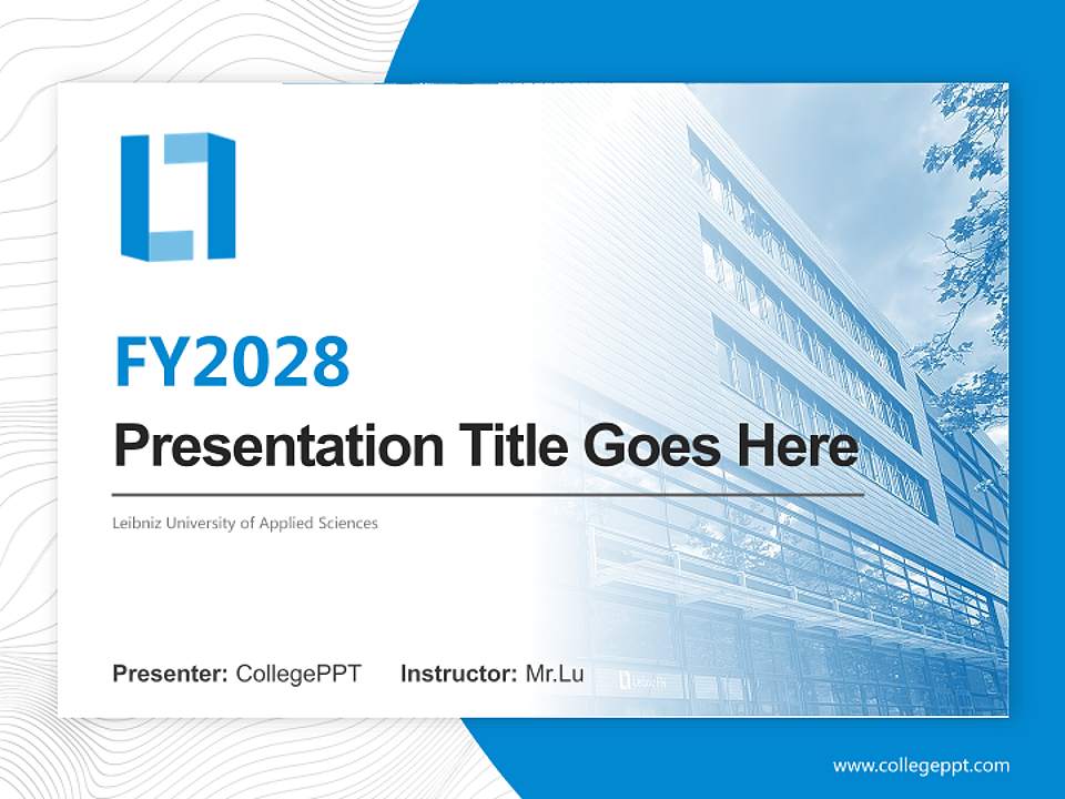 Leibniz University of Applied Sciences Academic Presentation/Research Findings Report PPT Template4:3 ratio PPT effect preview image5
