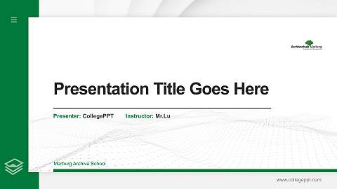 Marburg Archive School Thesis Proposal/Graduation Defense PPT Template