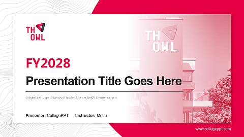 Ostwestfalen-Lippe University of Applied Sciences – Höxter campus Academic Presentation/Research Findings Report PPT Template