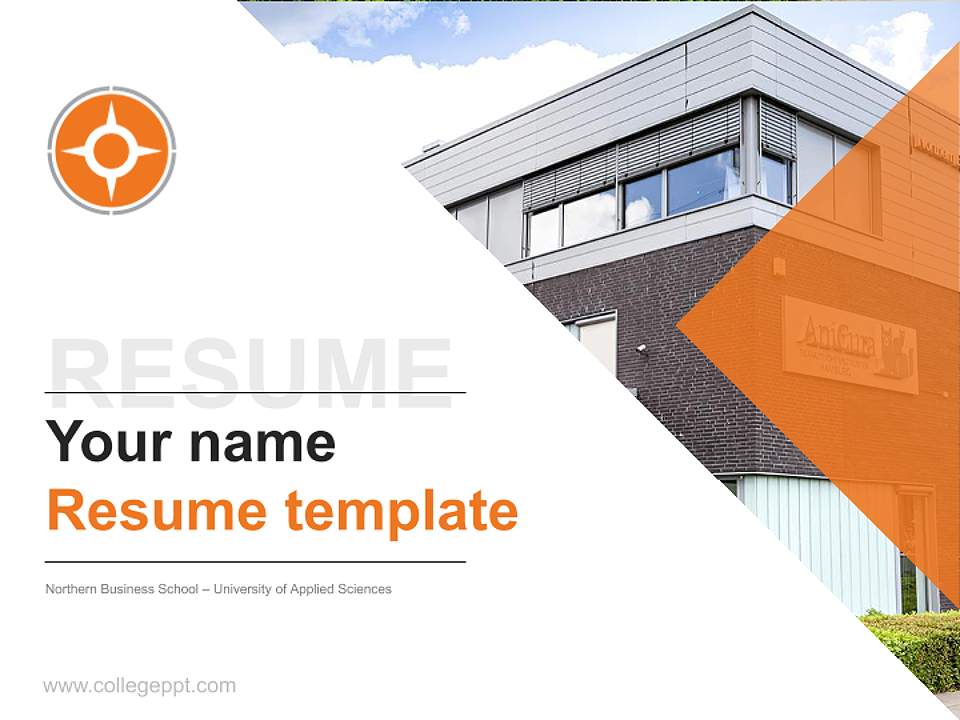 Northern Business School – University of Applied Sciences Resume PPT Template4:3 ratio PPT effect preview image5