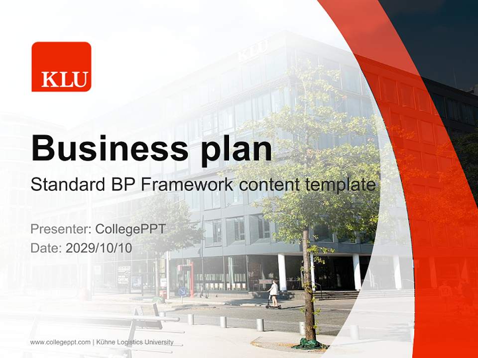 Kühne Logistics University Competition/Entrepreneurship Contest PPT Template4:3 ratio PPT effect preview image9