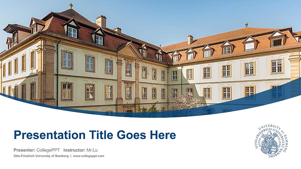 Otto-Friedrich University of Bamberg Course/Courseware Creation PPT Template16:9 ratio PPT effect preview image
