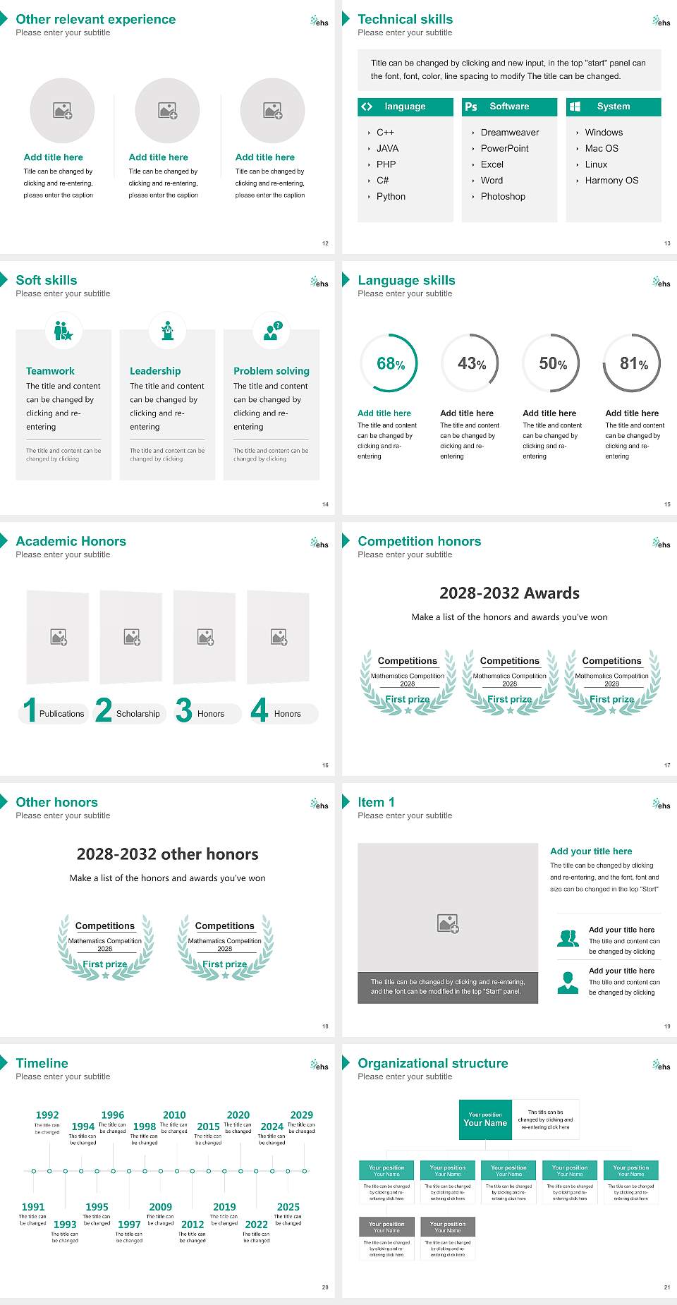 Protestant University of Applied Sciences Dresden Resume PPT Template4:3 ratio PPT effect preview image3