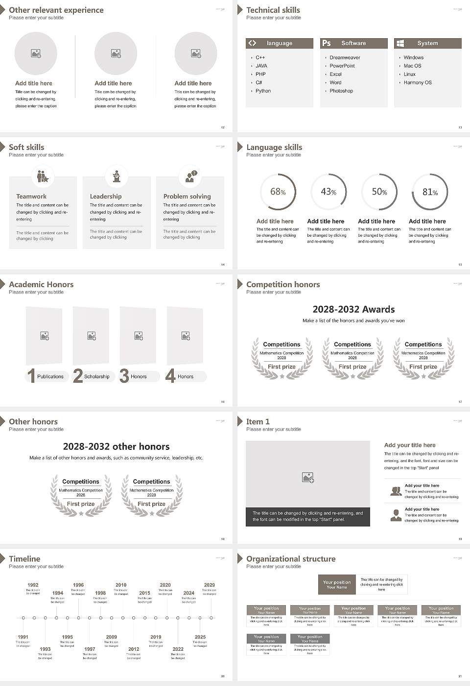Pforzheim University – Design, Technology, Business and Law Resume PPT Template16:9 ratio PPT effect preview image3