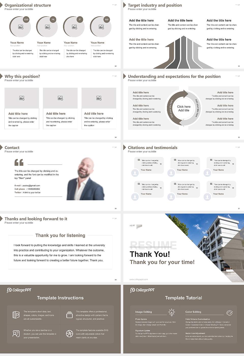 Pforzheim University – Design, Technology, Business and Law Resume PPT Template16:9 ratio PPT effect preview image4