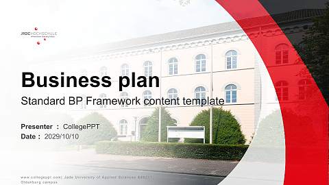 Jade University of Applied Sciences – Oldenburg campus Competition/Entrepreneurship Contest PPT Template