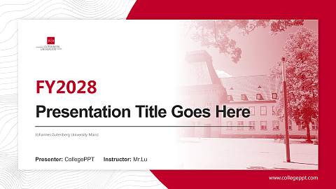 Johannes Gutenberg University Mainz Academic Presentation/Research Findings Report PPT Template