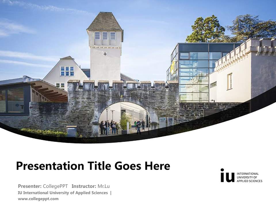 IU International University of Applied Sciences Course/Courseware Creation PPT Template4:3 ratio PPT effect preview image5