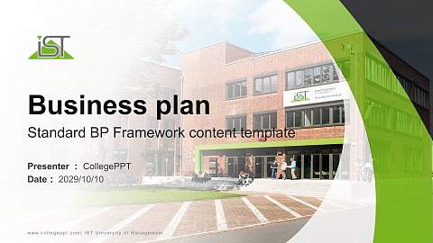 IST University of Management Competition/Entrepreneurship Contest PPT Template