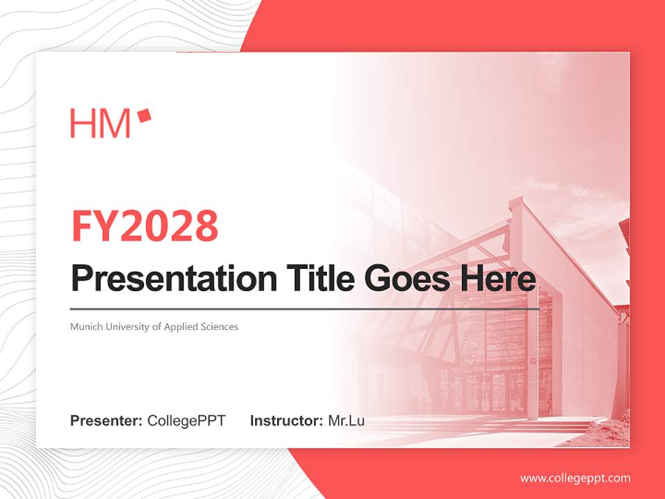 Munich University of Applied Sciences Academic Presentation/Research Findings Report PPT Template4:3 ratio PPT effect preview image5