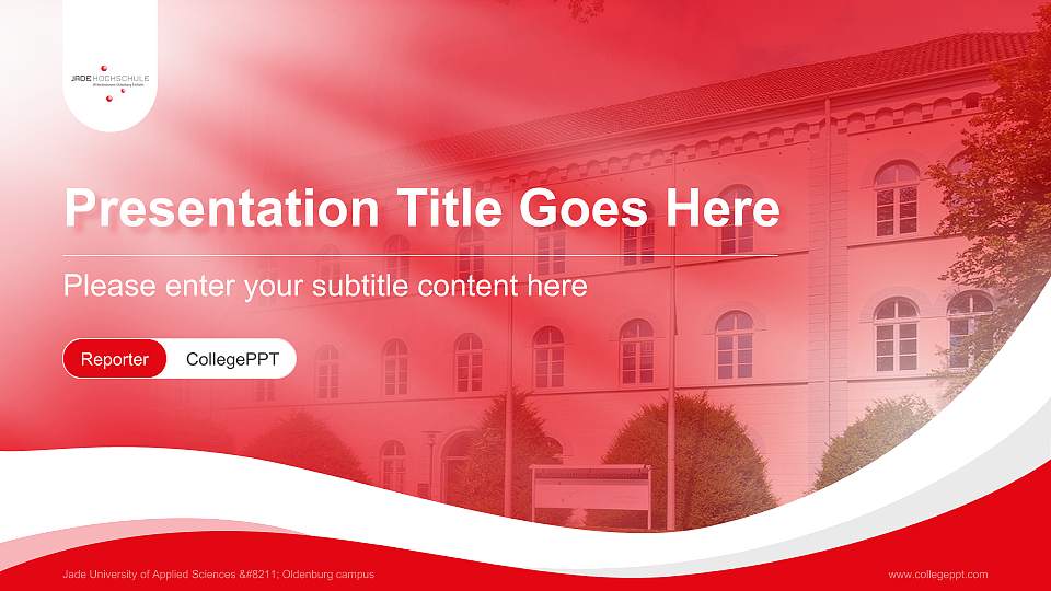 Jade University of Applied Sciences – Oldenburg campus Lecture Sharing and Networking Event PPT Template16:9 ratio PPT effect preview image