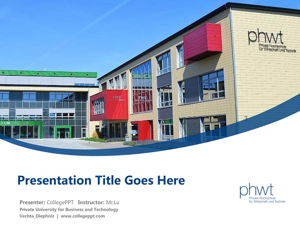 Private University for Business and Technology Vechta_Diepholz Course/Courseware Creation PPT Template4:3 ratio PPT effect preview image5