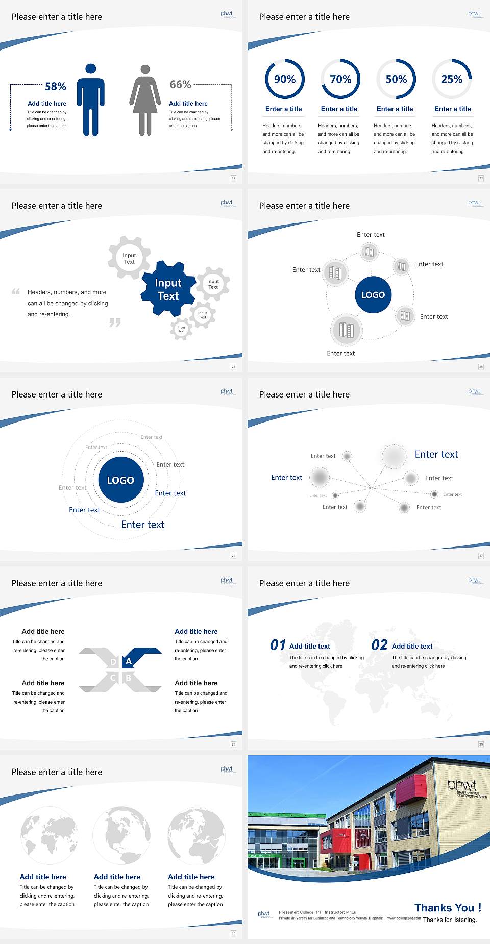 Private University for Business and Technology Vechta_Diepholz Course/Courseware Creation PPT Template4:3 ratio PPT effect preview image4