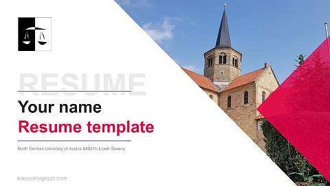 North German University of Justice – Lower Saxony Resume PPT Template