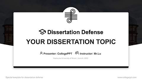 Karlsruhe University of Music Graduation Thesis Defense PPT Template