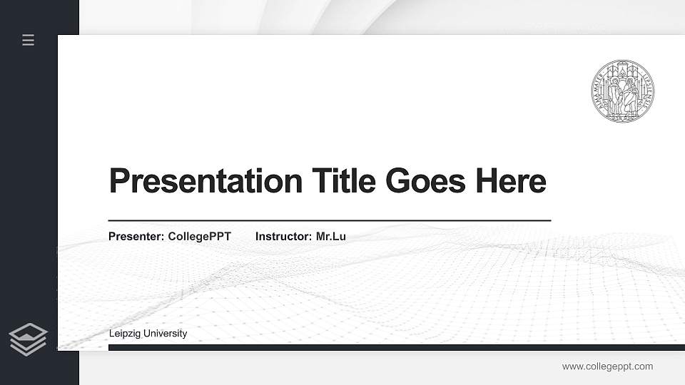 Leipzig University Thesis Proposal/Graduation Defense PPT Template16:9 ratio PPT effect preview image