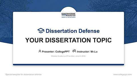 Münster Academy of Fine Arts Graduation Thesis Defense PPT Template