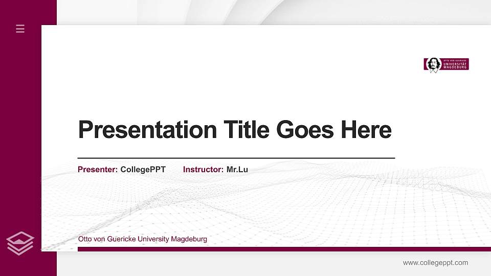 Otto von Guericke University Magdeburg Thesis Proposal/Graduation Defense PPT Template16:9 ratio PPT effect preview image