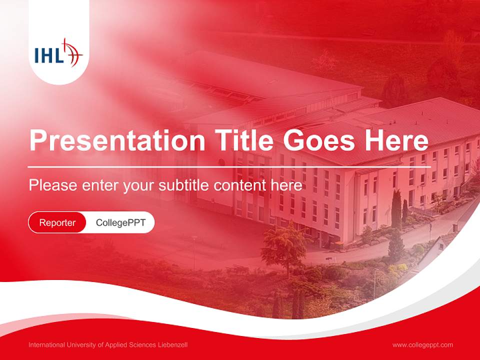 International University of Applied Sciences Liebenzell Lecture Sharing and Networking Event PPT Template4:3 ratio PPT effect preview image4