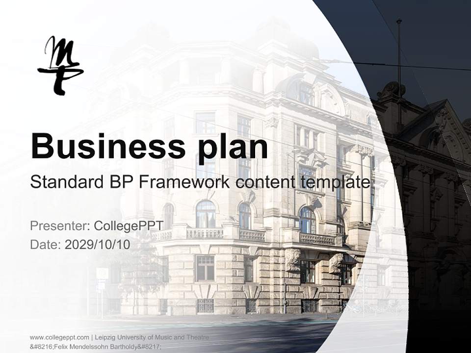 Leipzig University of Music and Theatre ‘Felix Mendelssohn Bartholdy’ Competition/Entrepreneurship Contest PPT Template4:3 ratio PPT effect preview image9