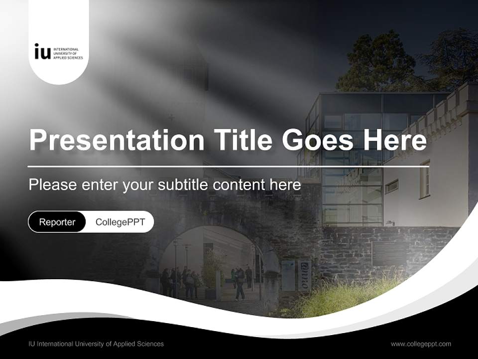 IU International University of Applied Sciences Lecture Sharing and Networking Event PPT Template4:3 ratio PPT effect preview image4