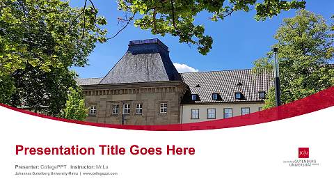 Johannes Gutenberg University Mainz Course/Courseware Creation PPT Template