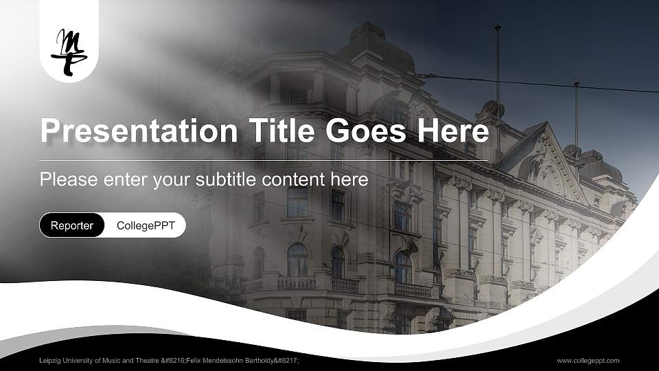 Leipzig University of Music and Theatre ‘Felix Mendelssohn Bartholdy’ Lecture Sharing and Networking Event PPT Template16:9 ratio PPT effect preview image