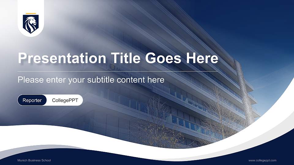 Munich Business School Lecture Sharing and Networking Event PPT Template16:9 ratio PPT effect preview image