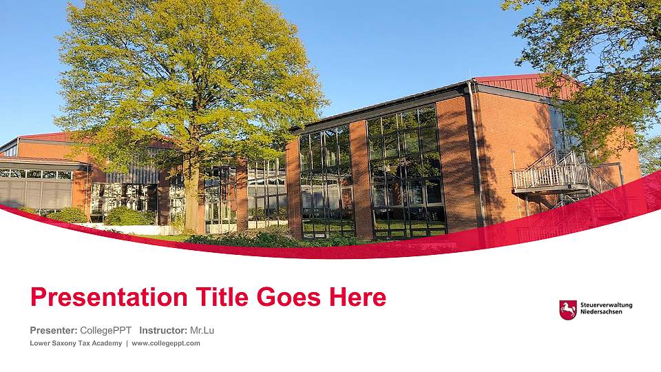 Lower Saxony Tax Academy Course/Courseware Creation PPT Template16:9 ratio PPT effect preview image