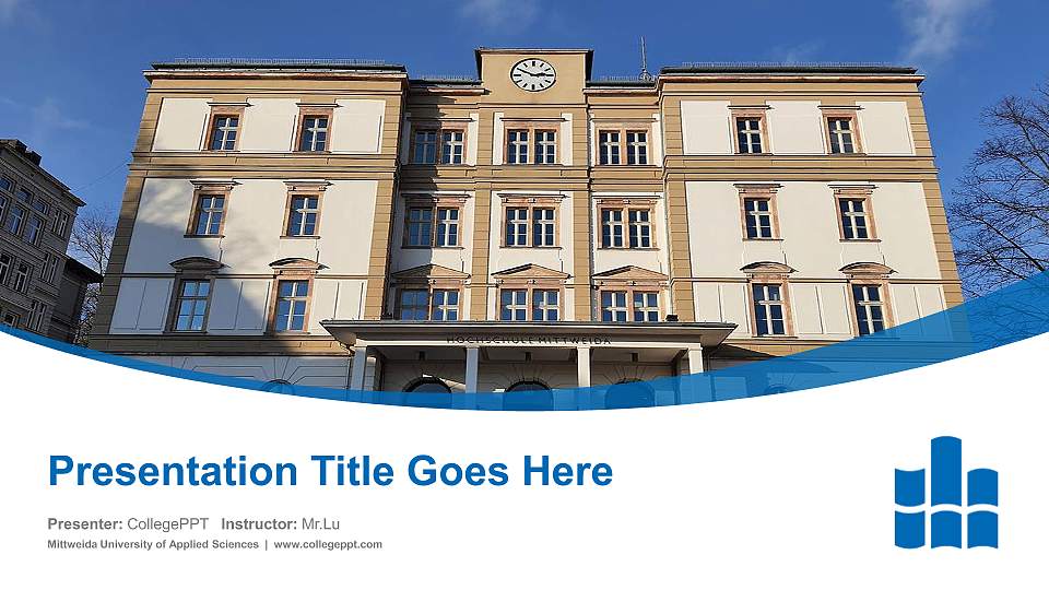 Mittweida University of Applied Sciences Course/Courseware Creation PPT Template16:9 ratio PPT effect preview image