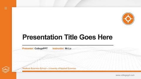 Northern Business School – University of Applied Sciences Thesis Proposal/Graduation Defense PPT Template