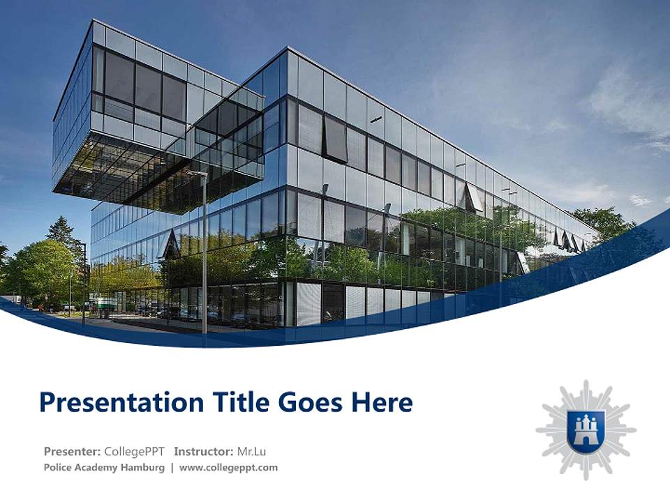 Police Academy Hamburg Course/Courseware Creation PPT Template4:3 ratio PPT effect preview image5