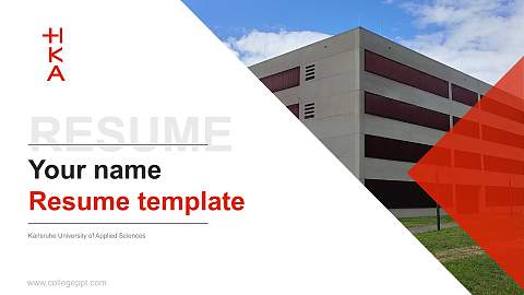 Karlsruhe University of Applied Sciences Resume PPT Template
