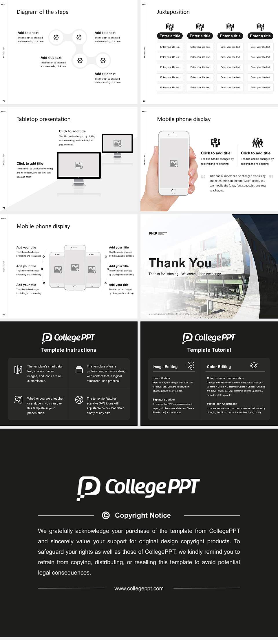 Potsdam University of Applied Sciences Competition/Entrepreneurship Contest PPT Template4:3 ratio PPT effect preview image9