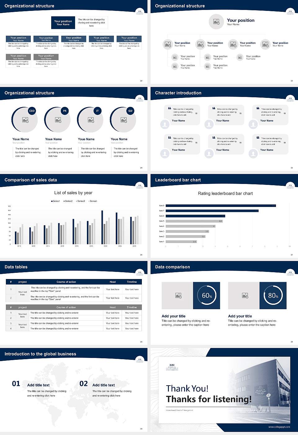 International School of Management Academic Presentation/Research Findings Report PPT Template16:9 ratio PPT effect preview image4