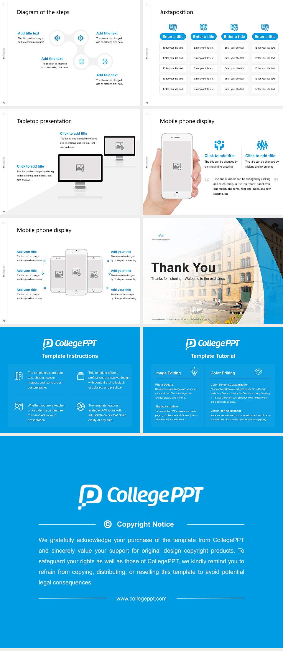 Osnabrück University of Applied Sciences Competition/Entrepreneurship Contest PPT Template4:3 ratio PPT effect preview image9