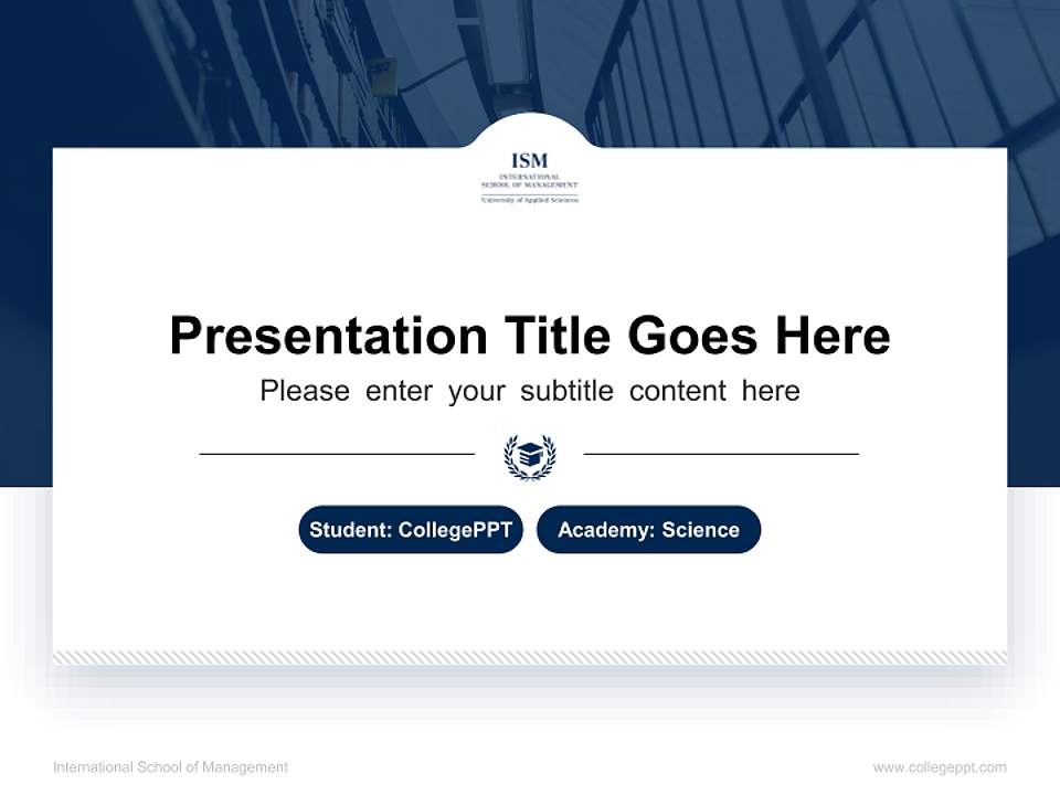 International School of Management National Scholarship Defense PPT Template4:3 ratio PPT effect preview image4