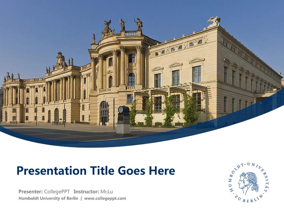 Humboldt University of Berlin Course/Courseware Creation PPT Template4:3 ratio PPT effect preview image5