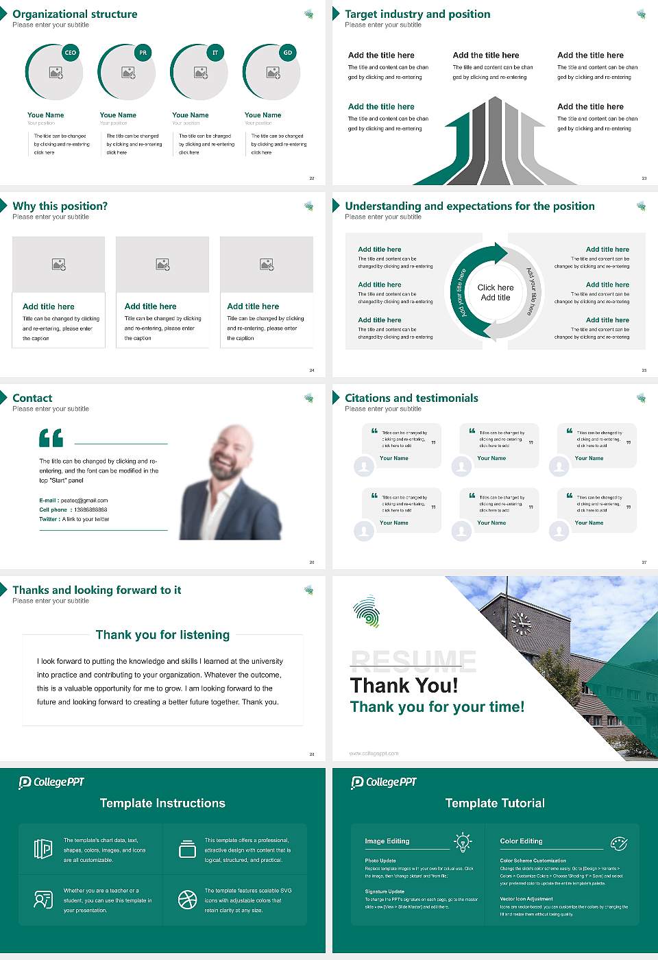 Kaiserslautern University of Applied Sciences Resume PPT Template16:9 ratio PPT effect preview image4